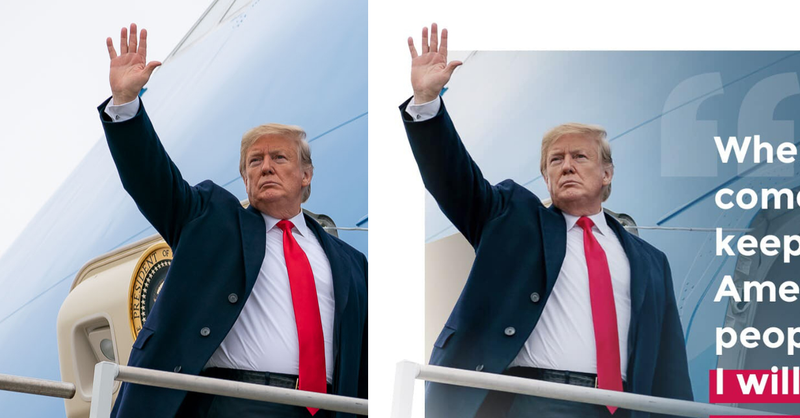 Illustration for article titled President Trump Posts Altered Photos to Facebook and Instagram That Make Him Look Thinner